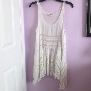 Free People Voile & Lace Trapeze Slip in White